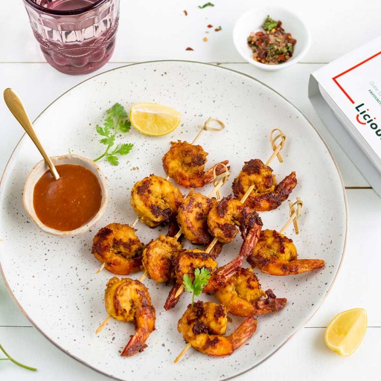 Prawns Zaffrani Skewers