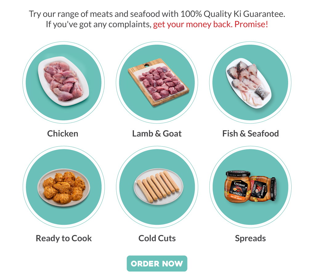 categories of meats and order now button