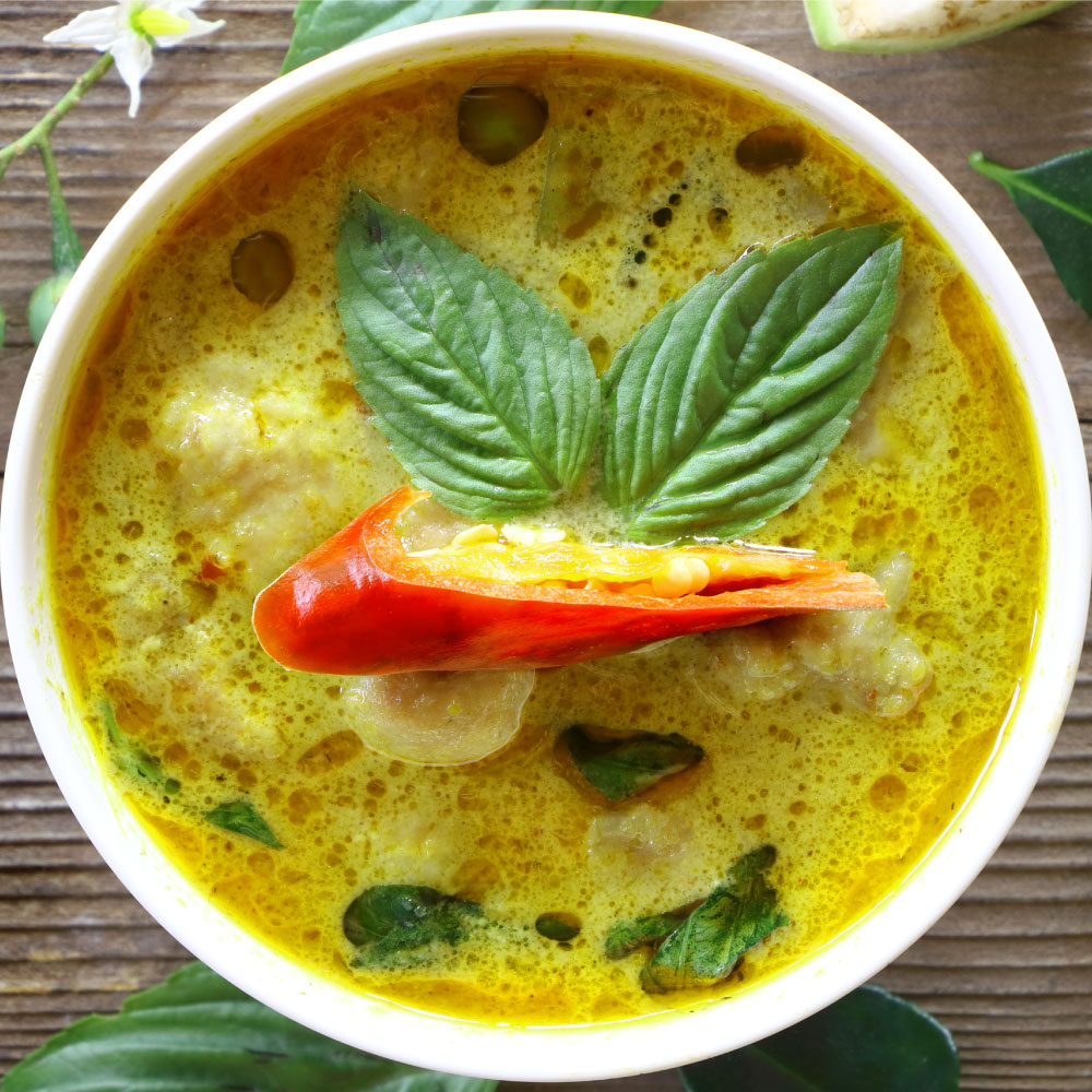 Konkani Style Bombil Green Curry