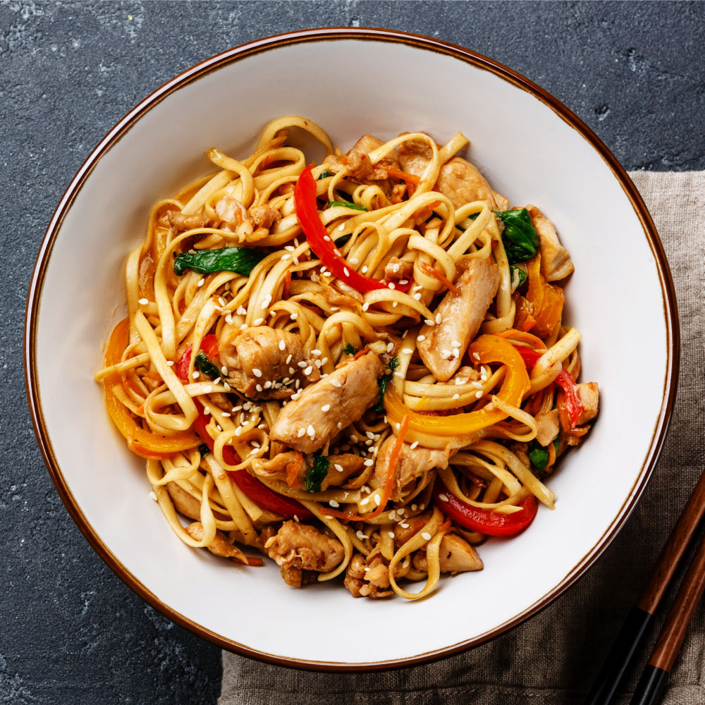 2 Step Sesame Chicken Noodles Recipe - Licious