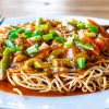 American Chicken Chopsuey on a White plate