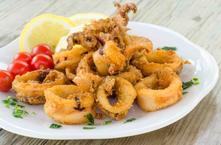 Squid Rings with a Rice Noodle Salad - Pacific West