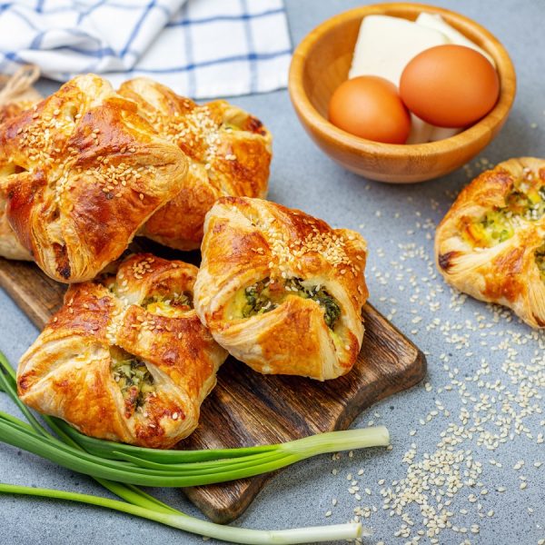Savory Egg Puffs with Flaky Pastry Sheets