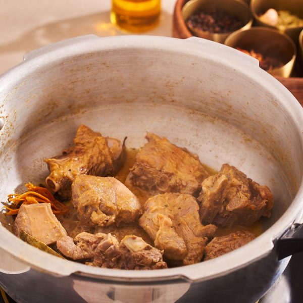 Mutton frying for Mutton Rezala