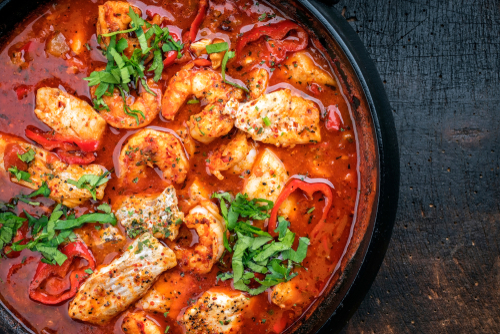 Traditional,Creole,Cajun,Court,Bouillon,With,Fish,And,Seafood,Gumbo