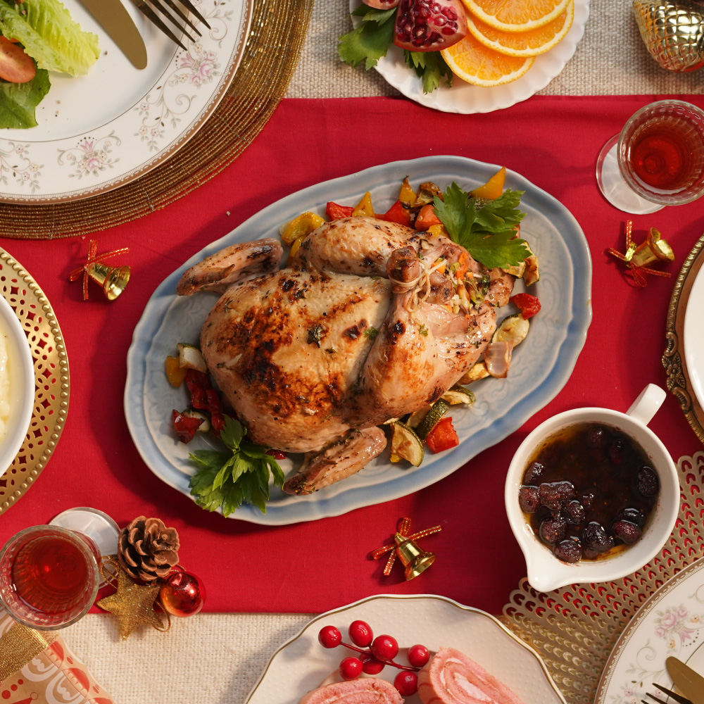 Herb Roasted Chicken With Cranberry Red Wine Sauce | Blog