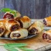 Sausage rolls on a plate