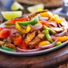 Chicken Fajitas in a black bowl