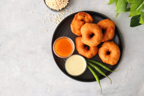 Vada on a plate