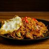 Mutton Fried Noodles on a plate